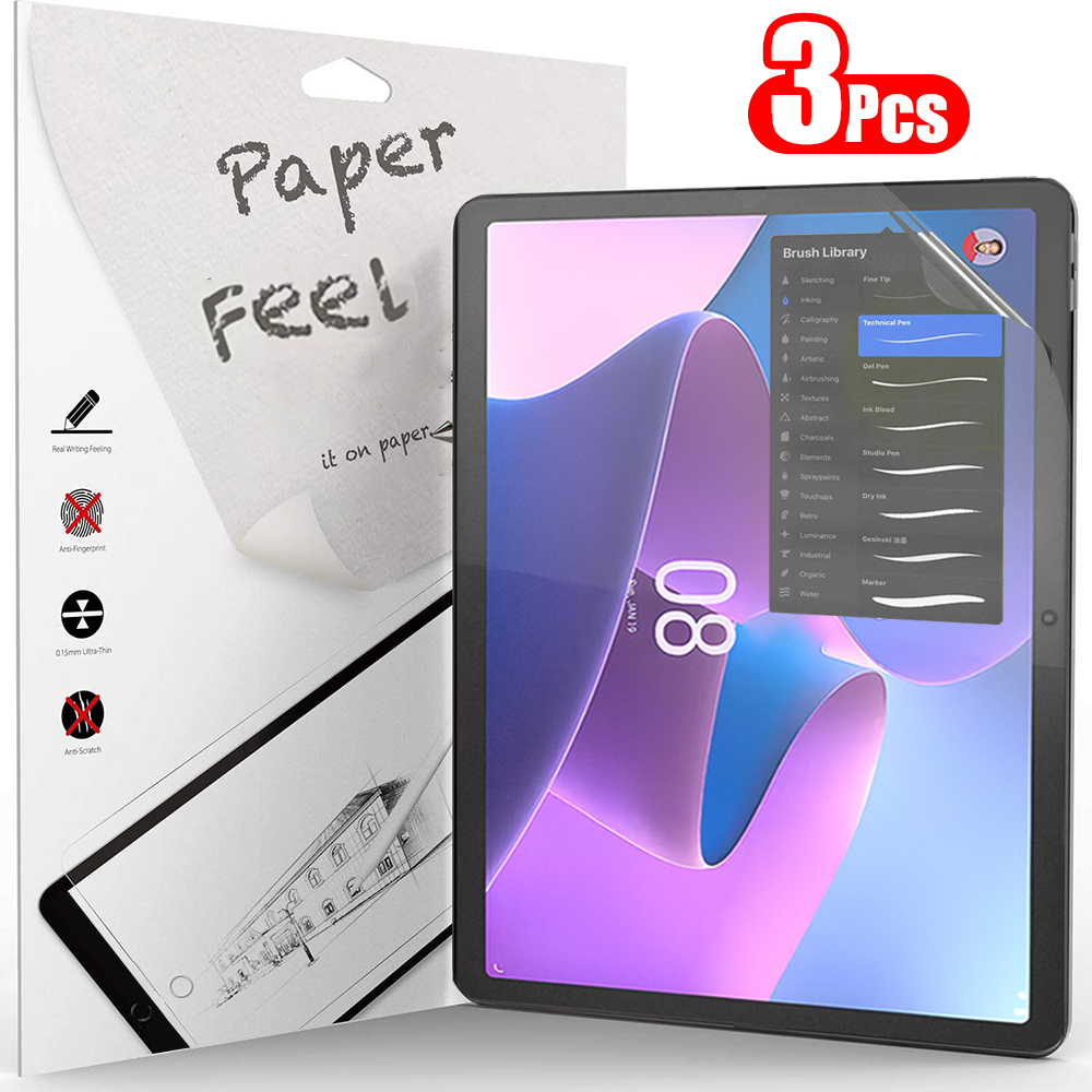Lenovo Tablet P12 Accessories - 3Pcs Paper Feel Like Screen Protector