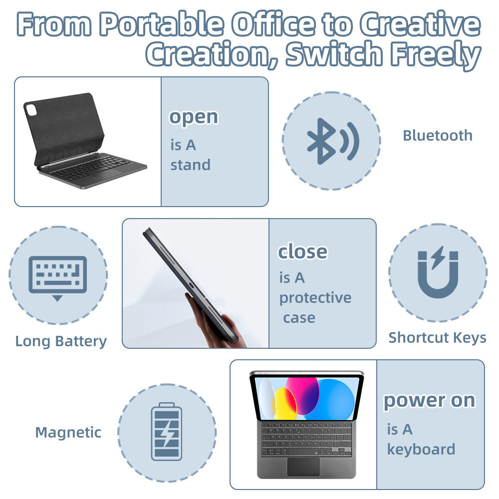 2026 Magic Keyboard with Bluet - Tablet Ipad Accessories recension och pris