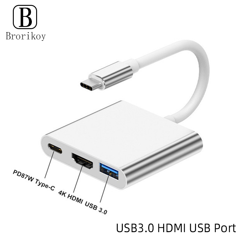 3 in 1 USB Type C Hub to 4K HD - Tablet Ipad Accessories recension och pris
