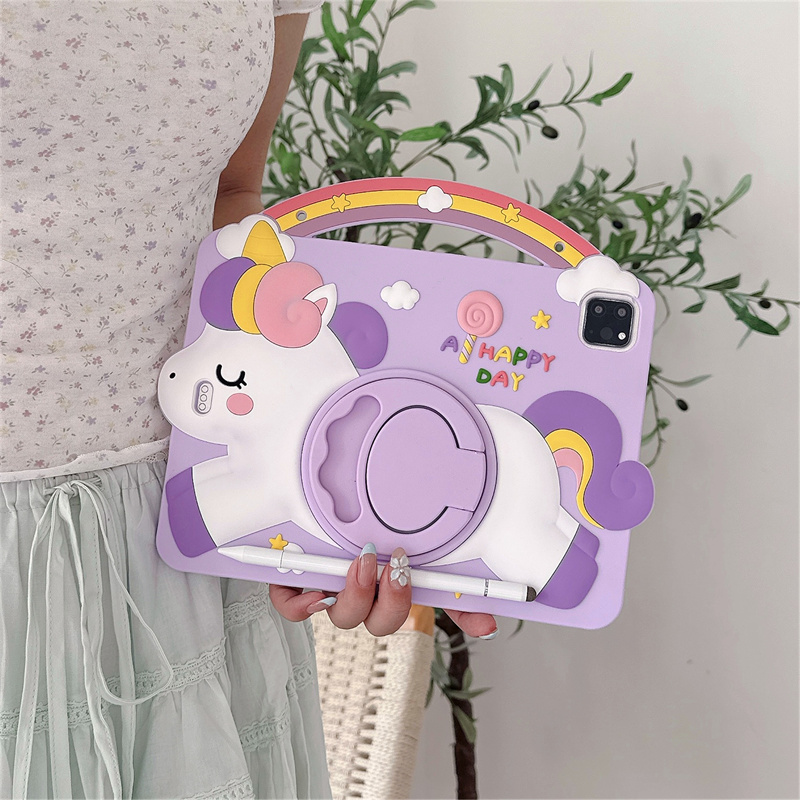 Cartoon Unicorn Kids Stand Tab - Samsung Tablet A9 Accessories recension och pris