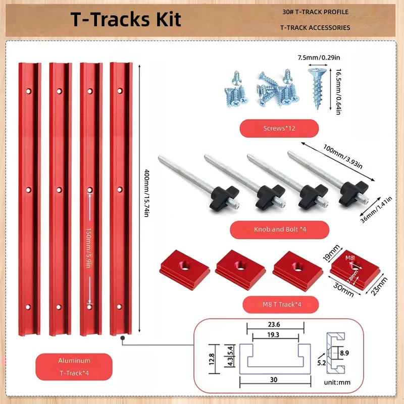 T30 T Slot Slider Set Red Blue - Tablet Accessories Set recension och pris