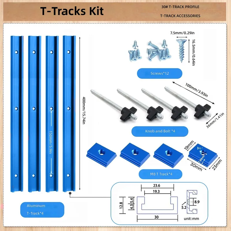 T30 T Slot Slider Set Red Blue - Tablet Accessories Set recension och pris