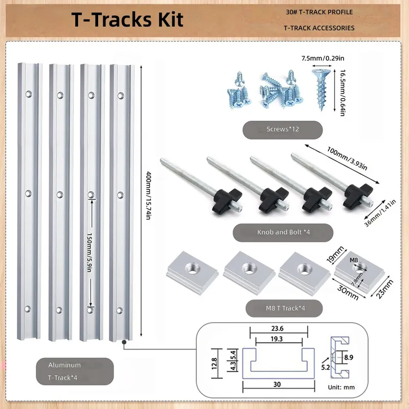 T30 T Slot Slider Set Red Blue - Tablet Accessories Set recension och pris