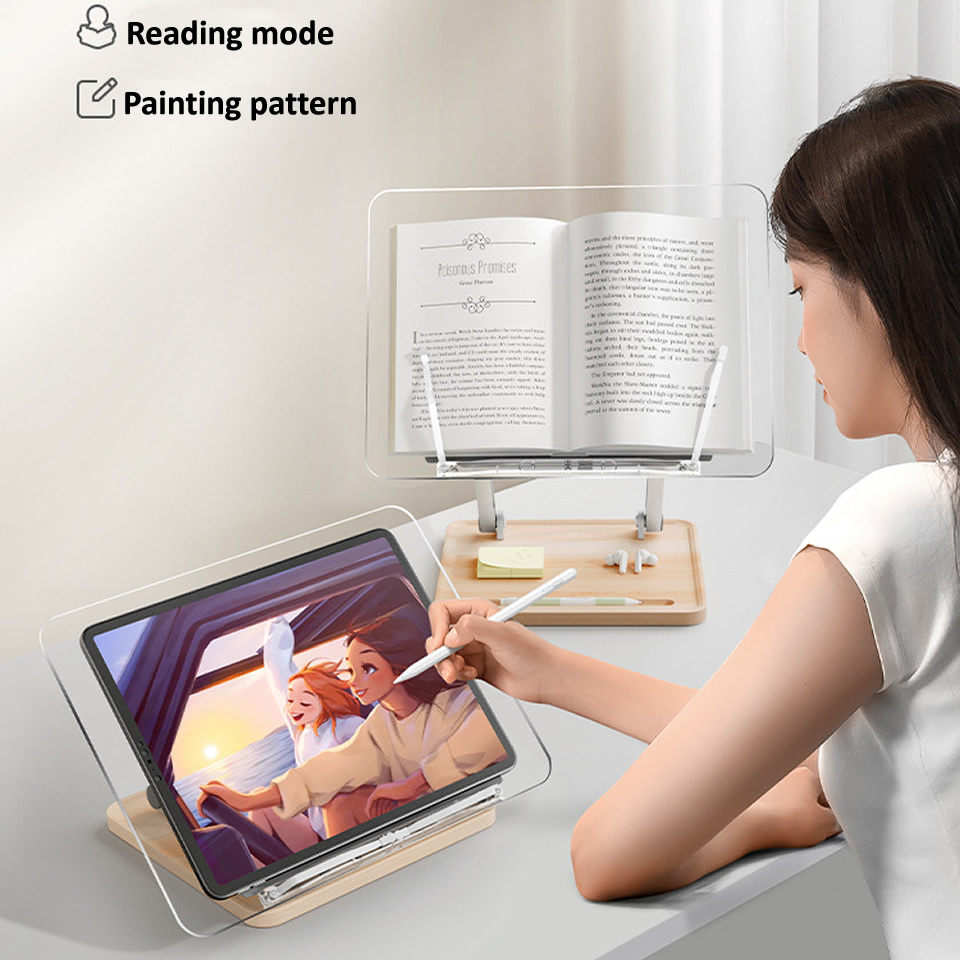 Wooden Reading Stand with Ligh - Useful Tablet Accessories recension och pris