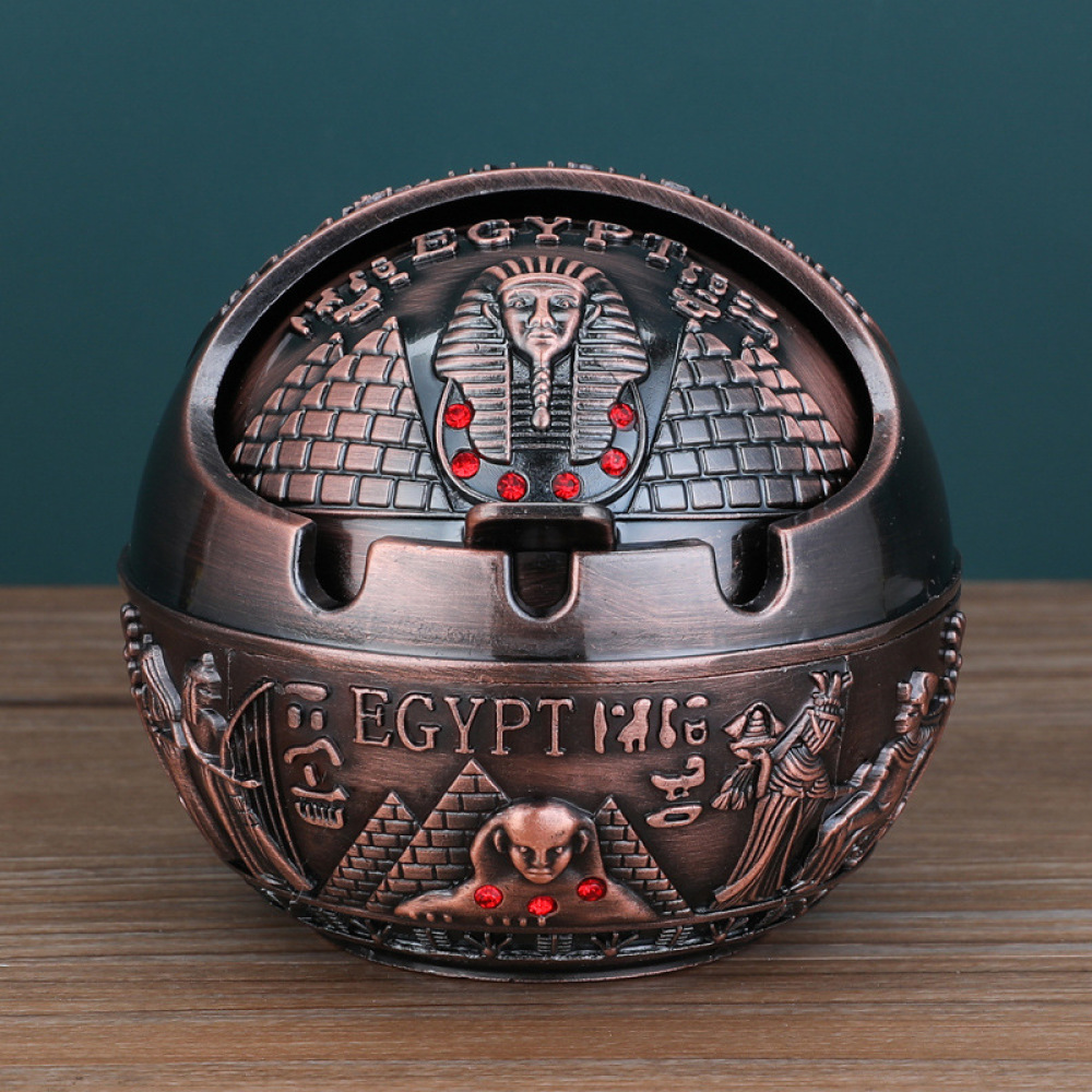 Retro Metal Ashtray With Lid D - Office Table Accessories Unique recension och pris